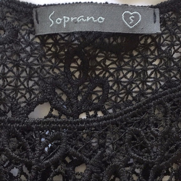 Soprano Sleeveless Lace Trim Skater Dress, Size S - Picture 5 of 6